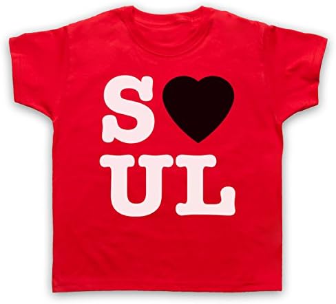 My Icon Big Boys' I Love Soul Slogan T-Shirt, Red, 7-8 Years