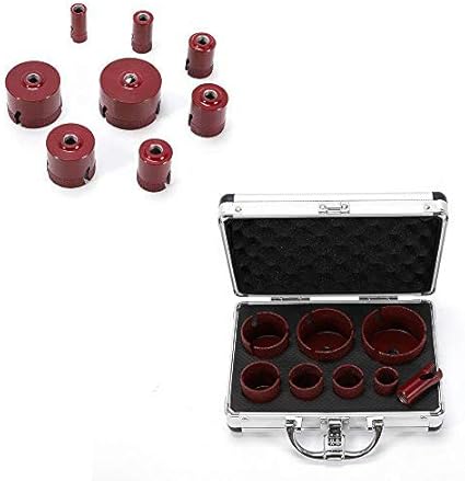 8 Pieces M14 Percer Coffret De Scie Cloche Diamant Kits Trepan Diamant De Diametre O 20 25 32 35 40 50 60 68 Mm Amazon Fr Bricolage