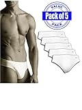 Joseph Abboud Men's 5-pack Sport Bikini Briefs (Large, White)