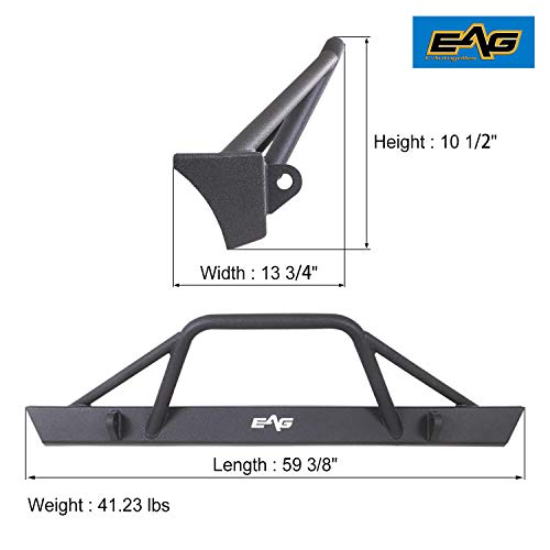 EAG Black Steel Front Bumper and Rear Bumper Combo 2PCS Fit for 19842001 Cherokee XJ Pricepulse