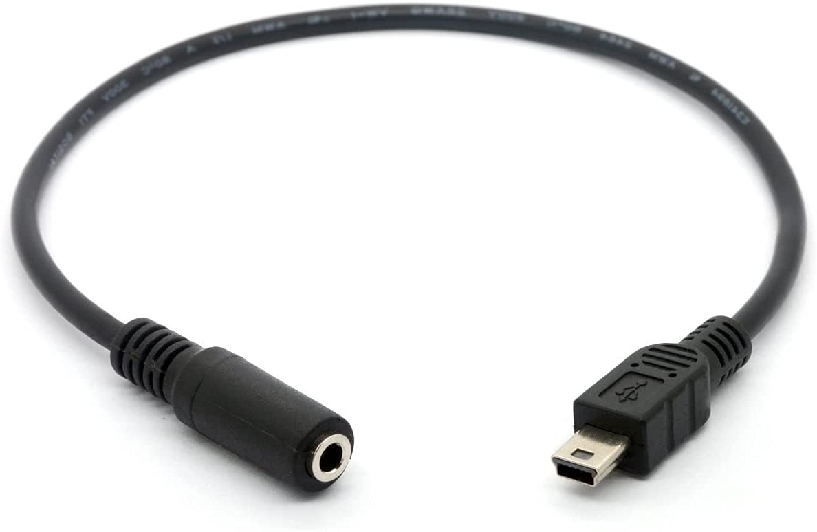 Mr. Gadget Solution® 3.5mm Female to 5 Pin Mini USB Male Microphone Adapter Cable