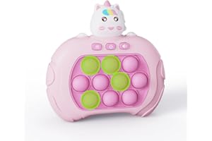 ANBY Unicorn Interactive Handheld Game & Quick Push it Pop Game Light-Up Fidget Toy for Kids and Teens for 3-12 Years Old Boys & Girls, Sensory Stress Relief Travel Toys