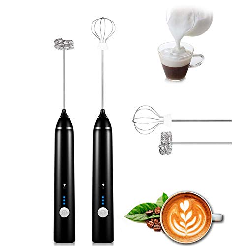 JAOK Milk Frother, Handheld Rechargeable Mini Mixer, Cordless Electric
