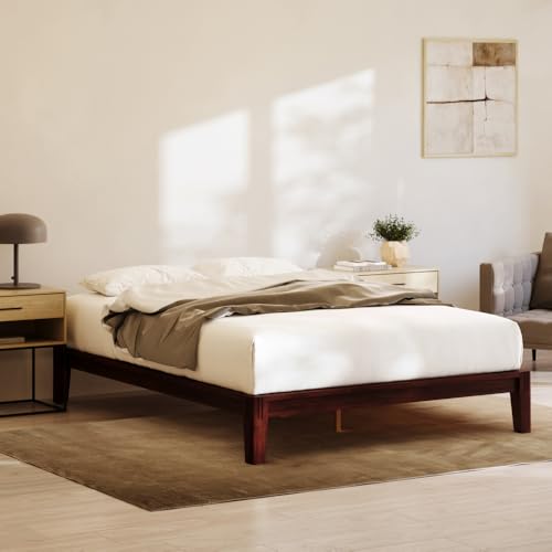 Photo 1 of Nectar Bamboo Platform Bed Frame - King - Walnut - Floating Center Support Legs - 12” Height - Easy Tool Free Set Up - Contemporary and Durable - Sturdy Wooden Support Slats - Holds Up to 800 Pounds