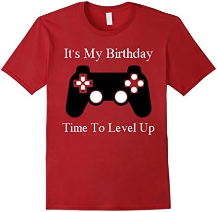 Mens Video Game Birthday Shirt Finny Gaming Geek Gamer T-Shirt Large Cranberry