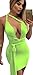 Mojessy Women's Sexy Multi Wear Bodycon Bandage Tank Midi Party Dress Clubwear Medium Green