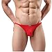 Sunward Men Ultra-Thin Breathable Briefs Sexy Underwear (M, Red)