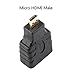 YOQXHY Micro HDMI Adapter,HDMI Micro Male to HDMI Female Coupler Connector for Micro HDMI Port Devices Support 1080P Resolution,2 Pack,(1.5 Inch)