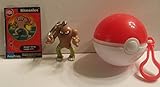 Burger King 1999 Pokemon Pokeballs HITMONLEE Toy with ZUBAT Trading Card
