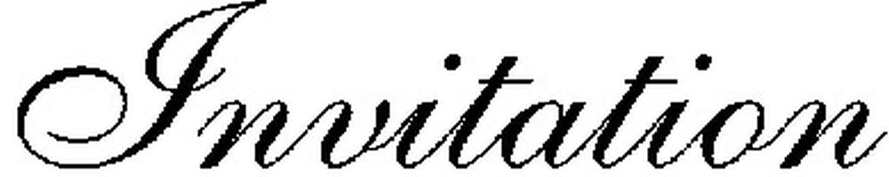 Art Stamps Script Invitation Stamp, Black