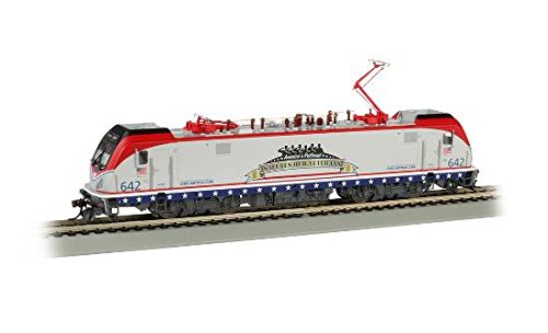 Bachmann Trains ACS-64 Dcc Wowsound Equipped Electric Locomotive Amtrak #642 - Salutes Our Veterans - HO Scale, Prototypical Silver
