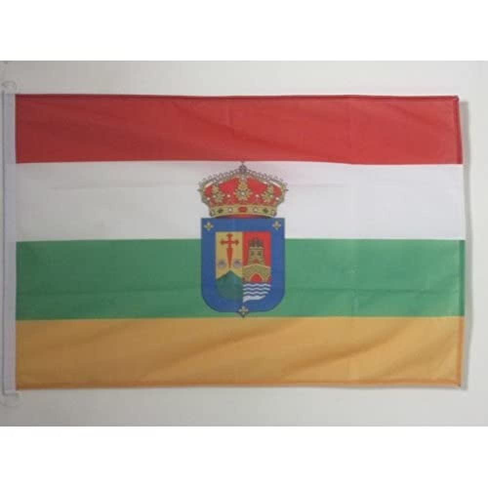 AZ FLAG - La Rioja Flag - 2x3 Ft - For Outdoor - Spanish region of La Rioja Banner Knitted Polyester with Two Plastic Rings - Fade Resistant - Vivid Colors - 2' x 3' Feet - 90x60 Cm