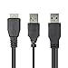 Exinoz Ultra Fast USB 3.0 Y Cable Compatible with Seagate Expansion 1TB & 2TB, Samsung M3, Toshiba, WD Elements External Hard Drive (1 Pack, Black)