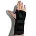 Wrist Support/Carpal Tunnel Splint Brace Pack of 2 - Cushioned to Help With Carpal Tunnel, Pain, Sprains, Tendonitis, Arthritis - Left Right Adjustable Black Wrist Brace for Computer Typing, Night
