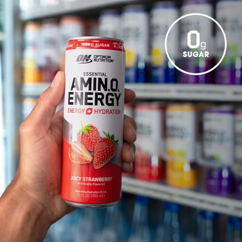 Optimum Nutrition Amino Energy Sparkling Hydration Drink, Electrolytes, Caffeine, Amino Acids