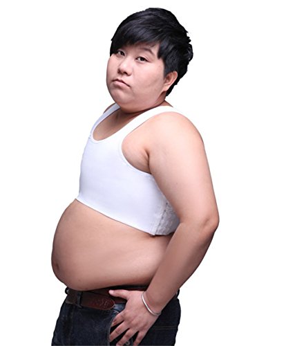 BaronHong Tomboy Trans Lesbian Cotton Chest Binder Plus Size Short Tank Top(White,3XL) - Thumbnail 2