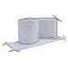 Disney Mickey Mouse Icon 4 Piece Nursery Crib Bumper, Gray, Dark Gray