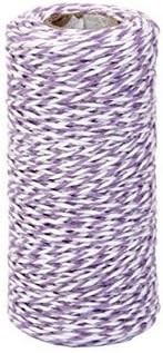 Whobabe 100M Wrap Gift Cotton Rope Ribbon Twine Rope Cord String purple