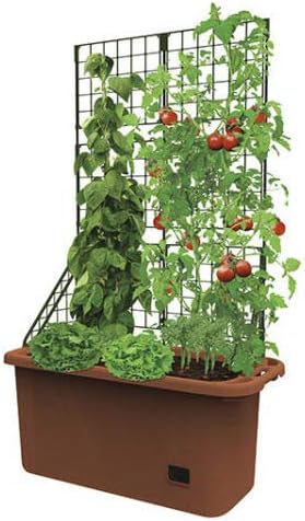 HappyShopShop Mobile Self Watering PP Planter with Trellis Flower Vegetable Patch Grow Climbing Plants Box 512913.5