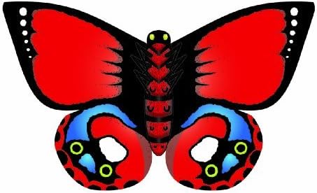 WindnSun Indian Red Butterfly Nylon Kite-32 Inches Wide by Brainstorm by Brainstorm Products LLC