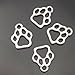 Antiqued Silver Cat Paw Foot Prints Charms Pendants for Jewelry Making DIY (silver)