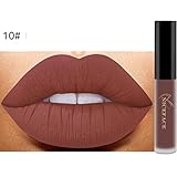 Matte Lip Gloss,Hemlock Lady Makeup Lipstick Waterproof Liquid Lipstick (J)