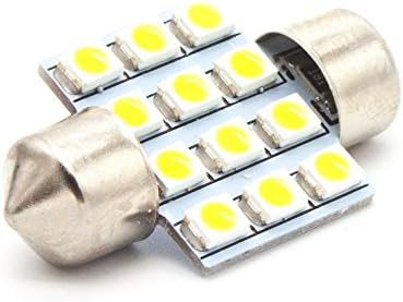 Pack of 4,31MM 1.25" LED Light ,Siweex 12-3528 SMD Dome Festoon 12v Bulb De3175 De3021 De3022 3175 (Warm White)