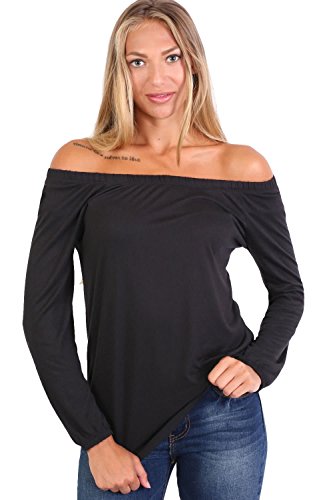 plain black bardot top