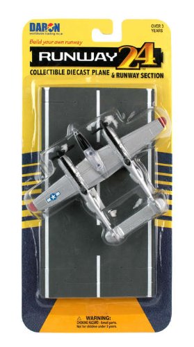 Daron Worldwide Trading Runway24 P38J Vehicle, Silver