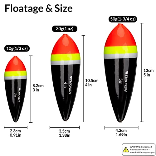 Gourami Slip Bobbers Floats Kit,Balsa Wood Slide Bobbers With Bobbers Stops,Fishing Floats And Bobbers For Crappie Panfish Bass Trout Fishing