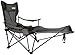 ANIGU Mesh Lounge Reclining Folding Camp Chair with Footrest (Gray)