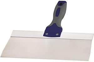 WARNER MANUFACTURING Warner 10" ProGrip Stainless Steel Drywall Taping Knife, Soft Grip Handle, 10920