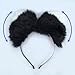 Ears Headband Cat Fox Ears Hair Bands Anime Party Costume Kitty Cosplay Headband For Halloween or Kitten Theme Party Costume (White and Black-2)