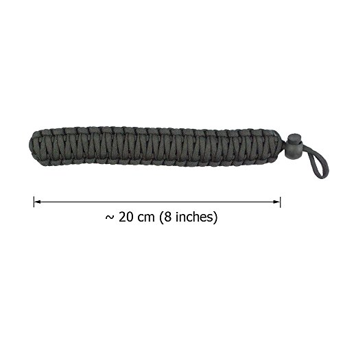 FoRapid Braided 550 Paracord Adjustable Camera Wrist Strap/Bracelet Hand Grip Compatible with Nikon Canon Sony Panasonic Mirrorless Compact System SLR/DSLR Cameras, Camcorder, Binocular (Black)