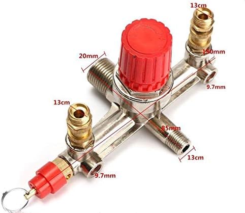 1Pc Air Compressor Pressure Switch Double Outlet Tube Alloy Air Compressor Switch Pressure Regulator Valve Fit Part with Bracket - Image 3