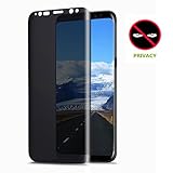 Privacy Screen Protector Galaxy S8, Samsung S8 Tempered Glass Film, Anti Glare 3D Curved Full Coverage 9D [Bubble Free] [Anti Shatter] [No Fingerprint] Case Friendly High Definition Replacement