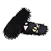 HomeTop Plush Fluffy Cute Animal Microfiber Mop Cleaning House Slippers, Shoes for Women 8-9 (L, Black Cat)