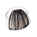 Ugeat Fashion Air Fringe Remy Human Hair Pieces Front Clip in Hair Fringe Hair Extensions without Hair Temples #1b Natural Black Color