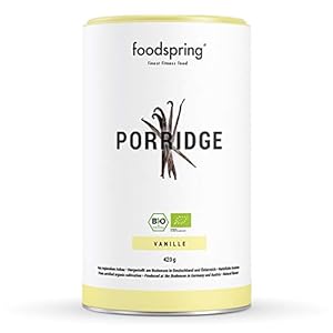 foodspring Protein Porridge, Vanille, 420 g, 100 % biologische soja-porridge, Minder toegevoegde suiker, meer…