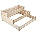 Yaheetech 3 Tier Wooden Elevated Raised Garden Bed Planter Box Kit Natural Cedar Wood 49''x49''x21.9''