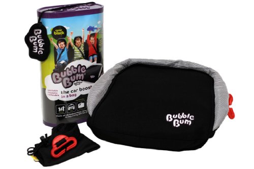 BubbleBum Travel Booster Car Seat, Black