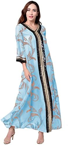XinAiJay Women's Jalabiya Fashion Muslim Clothing Dress Sequined Embroidery Arab Maxi Abaya (Sky Blue, US4) price in UAE | Amazon UAE | kanbkam XinAiJay Women's Jalabiya Fashion Muslim Clothing Dress Sequined Embroidery Arab Maxi Abaya (Sky Blue, US4) price in UAE | Amazon UAE | kanbkam