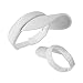 White Sun Visors for Women and Girls, Long Brim Thicker Sweatband Adjustable Hat for Golf Cycling Fishing Tennis Running Jogging and Other Sports