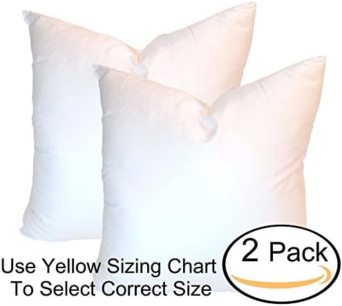 Pillowflex Synthetic Down Alternative Pillow Inserts for Shams (Set of 2 26 Inch by 26 Inch)