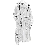 CCbeauty Japanese Style Barber Cutting Cape Hairdressing Salon Hairstylist Cloth Black