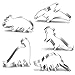 Dinosaur Cookie Cutter Set for Kids - 5 pcs Cookie Cutters Animal Shape of Dinosaur for Sandwiches - Pterodactyl, Triceratops, Stegosaurus, Camarasaurus and Leaellynasaur