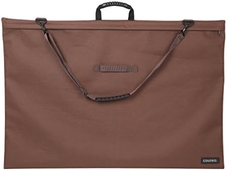Coureo Art Portfolio Case 24” x 36” | Large and Heavy-Duty Carrying Bag for Students, Artists, and Professionals | Mocha