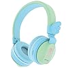 Headphones-Riwbox-BT05-Wings-Kids-Headphones-Wireless-Bluetooth-Over-Ear-85dB103db-Volume-Control-Children-Foldable-Headphones-with-MicTF-Card-Compatible-with-TabletSmartphoneSchool-BlueGreen Riwbox Headphones, BT05 Wings Kids Headphones Wireless Bluetooth Over Ear 85dB/103db Volume Control Children Foldable…