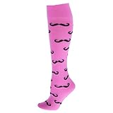 Red Lion Mustache Over the Calf Socks
