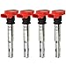 Bravex Professional Racing Coil Replaces # 06E905115E - Fits Volkswagen & Audi Vehicles Ignition Coil Pack (4 Pack)